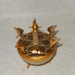 Vintage TOLEDO Spain Sword PICKS Cocktail Hors D'oeuvres Damascene MCM Bar Set B - Picture 1 of 10