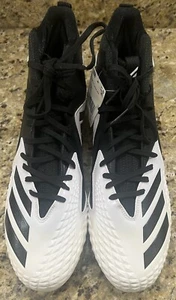 NEW Adidas Freak X Carbon Mid Football Cleats White & Black DB0571 SIZE 12.5 - Picture 1 of 5
