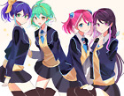 Anime Girls School Uniform Cosplay Yu Gi Oh Yu Gi  Gaming Mat Desk 40771