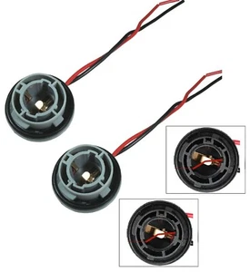 Universal Pigtail Wire Female Socket 1156 S Two Harness Front Turn Signal Lamp - Picture 1 of 8