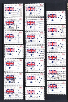 1991 Australia 90c White Ensign Flag RAN Royal Navy Bulk Used Stamp Lot (20) - Image 1 of 2