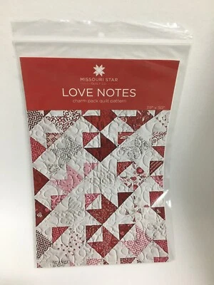 Quilt Love Notes Missouri Star 39x50 Quilting Sewing Pattern Msqc144 - Image 1 of 2