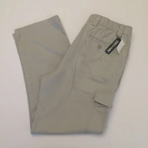 Roundtree Yorke Leinen Viskose Cargo Hose Stein Beige Khaki Kordelzug Herren 38 x 32 - Bild 1 von 8