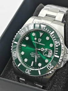 Pagani Design Green 10ATM Men's Japan Automatic Mechanical Homage Watch NH35 - Picture 1 of 3