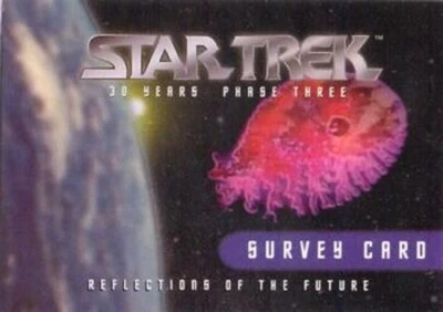 STAR TREK  30 YEARS PHASE THREE  SURVEY CARD BY SKYBOX - Image 1 of 2