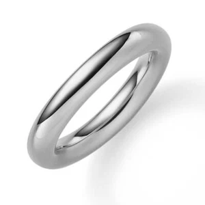 Ring aus 585 Gold Weißgold Breite 4mm glänzend schlicht Fingerring Goldring rund - Picture 1 of 1