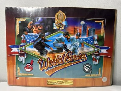 Vintage 1997 Florida Marlins Vs Cleveland Indians World Series Poster Miami - Image 1 of 4