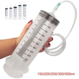 150ml-500ml Syringe Syringes Large Capacity Reusable Pump Measuring 1.3m Tube - Picture 1 of 17
