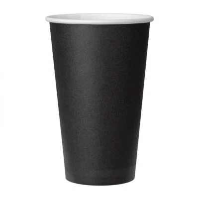 FIESTA Olympia Takeaway Kaffeetassen in schwarz - einwandig - 455 ml 16 Unzen - 50 Stck.