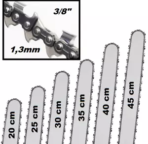 Sägekette 3/8" 1,3mm Motorsäge Kettensäge Schnittlänge 20 25 30 35 40 45 cm - Bild 1 von 4