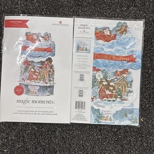 American Greetings Magic Moments Pop Up Card Christmas It’s The Season Lot of 2 - Picture 1 of 3
