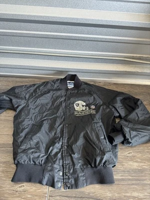 Chaqueta Universitaria Satinada Nasco Los Angeles Raiders Años 80 90 M De Colección Rara Foto 1 de 4