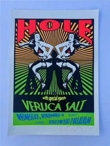 TAZ HOLE UND VERUCA SALT SIEBDRUCK ROCK KONZERT POSTER SIGNIERT NUMMERIERT - Bild 1 von 2