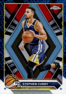 2023-24 Topps Chrome #30 Stephen Curry rifrattori blu #/75 - Foto 1 di 2
