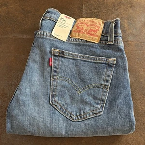 Levis 511 Slim Fit Herren 34 x 32 Blau Denim Jeans Strech Slim Leg Zip - Bild 1 von 16