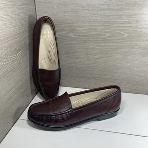 SAS Damen-Slipper burgunderrot weinrot einfach Loafer Tripad bequem Größe 9M gebraucht, in einwandfreiem Zustand - Bild 1 von 11