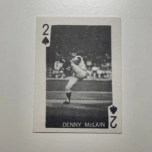 1969 Globe Imports Denny McLain 2 of Spades Mini Playing Card Detroit Tigers - Picture 1 of 2