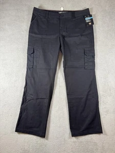 Dickies Pants Womens 16R Black Relaxed Fit Straight Leg Cargo Workwear FP777BRK - Picture 1 of 11