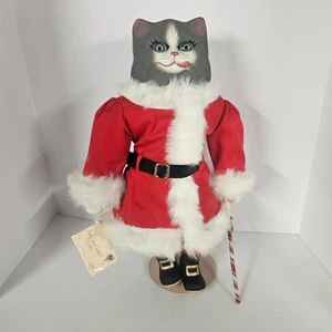 Bambola di Natale Betty Jane Carter Vintage Gatto Grigio - Babbo Natale Artigli II - Ltd. Ed. Musica - Foto 1 di 16