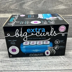 Conair Extra Big Curls 8 Jumbo 2” Flocado Hot Rollers CHV28X2 Desfile Alegría NUEVO - Imagen 1 de 5