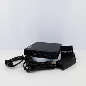HP 260 G2 Mini PC i3-6100U 8GB RAM Win 10 Pro Desktop + Cables - Picture 1 of 7