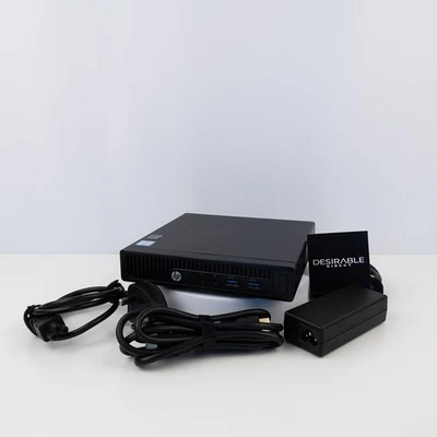 HP 260 G2 Mini PC i3-6100U 8GB RAM Win 10 Pro Desktop + Cables - Image 1 of 4