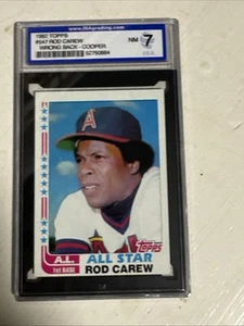 1982 Topps Rod Carew HOF Baseball Card #547 Rare Error Wrong Back and Miscut - Picture 1 of 5