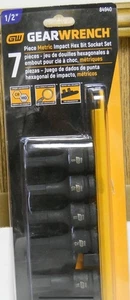 GearWrench 84941 SAE Set di bussole per punte esagonali a impatto 7 pezzi da 1/2 pollice - Foto 1 di 1