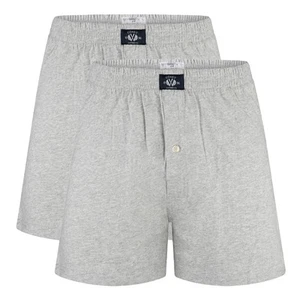Coast Mens 2-Pack Knit Boxer Shorts KPB0002 Grey - Picture 1 of 2