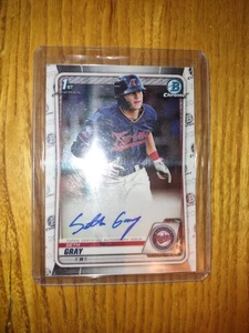 2020 Bowman Chrome Seth Gray AUTO MINNESOTA TWINS RC - Picture 1 of 4