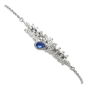 925 Sterling Silver Bracelet Pear Kyanite 5x3mm Natural Gemstone Jewelry 8 Inch - Picture 1 of 13