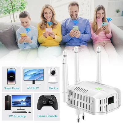 WiFi Range Extender Repeater Wireless Amplifier Router Signal Booster 1200Mbps - Image 1 of 4