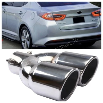 For KIA Optima Rear Car Dual Exhaust Muffler Tip Tail Pipe Steel US STOCK Foto 1 de 4