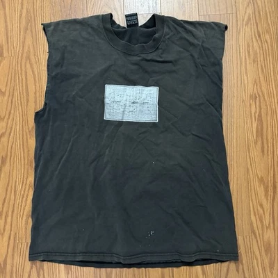 Vintage Y2K 2000s Quicksilver Surfer Shirt Large USA 3x Faded Thrash Cut Sleeve - Image 1 of 4