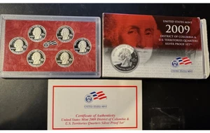 2009 silver Proof State Quarter Set-6 Coins - Picture 1 of 1
