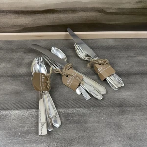 Pottery Barn Vintage Hotel Silber 15-teiliges Besteckset Versilbert Lesen Neu mit Etikett - Bild 1 von 18