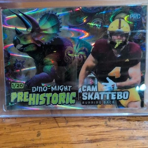 2024 Wild Card Prehistoric Dino-Might Cam Skattebo 1/20 Triceratops ASU Giants - Bild 1 von 4