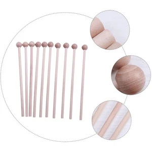 10 Pcs Percussion Stick Mallets Wood Instrument Accessories Sticks - Picture 1 of 12