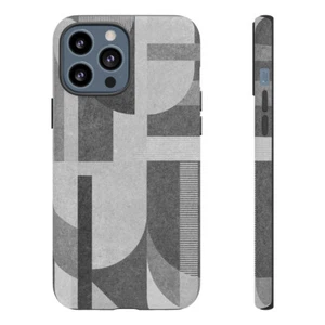 Gray Shades Phone Case - Geometric Tiles Pattern, Watercolor, Dark and Light - Picture 1 of 48