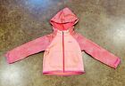 Nike Dri-Fit Girls Full Zip Hoodie - Pink with Radial Stripes - Size 2T (1-2yrs)