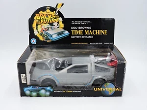 Doc Brown's Time Machine DeLorean BACK TO THE FUTURE 1992 Placo Toys WORKS w/Box - Picture 1 of 10