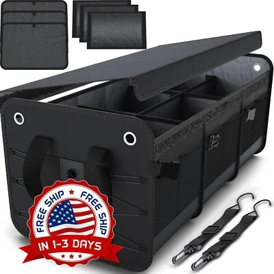 Organizador De Almacenamiento Para Maletero De Coche Suv, Plegable, Fondo An NUEVO Foto 1 de 4