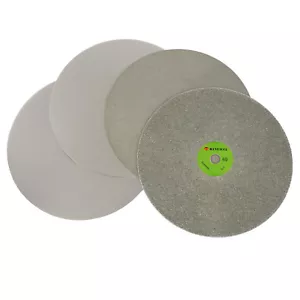 4 PCS 8" Grit 60-600-1200-2000 Flat Lap wheel Lapidary lapping polishing disc - Picture 1 of 9