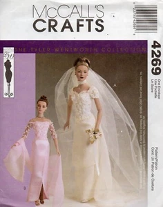 Vestido de novia Tyler Wentworth 2003 muñeca ropa patrón de costura McCall's 4269 fuera de stock - Imagen 1 de 2