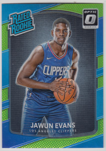 2017/18 PANINI DONRUSS OPTIC JAWUN EVANS RC ROOKIE GREEN /175 CARD #162