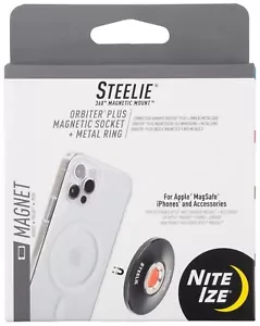 Nite Ize Steelie 360° Magnetic Mount Orbiter Plus Magnetic Socket + Metal Ring - Picture 1 of 5