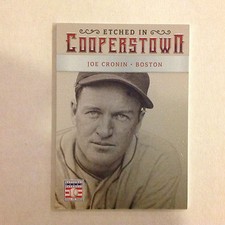 JOE CRONIN #38 BOSTON RED SOX HOF 2015 panini ETCHED IN COOPERSTOWN SILVER