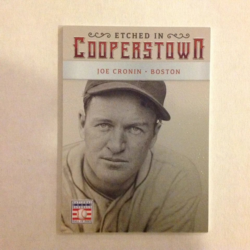 JOE CRONIN #38 BOSTON RED SOX HOF 2015 panini ETCHED IN COOPERSTOWN SILVER - Image 1 of 1
