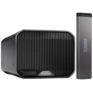 SanDisk Professional 16TB G RAID Mirror 2 Bay RAID Array w PRO BLADE SSD Mag 1TB - Picture 1 of 6