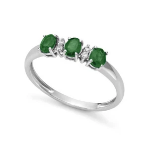 Anello Oro Bianco 18 Kt Donna Oro con smeraldi e diamnti DHAE9619.004 - Foto 1 di 1